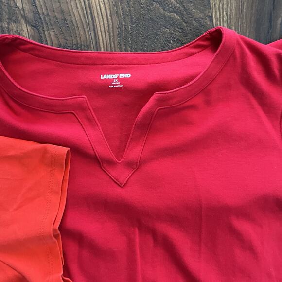 LOT OF 5 LANDS END & LL BEAN POLO AND V NECK WOMENS SHIRTS PLUS SIZE 3X BUNDLE - Picture 6 of 7